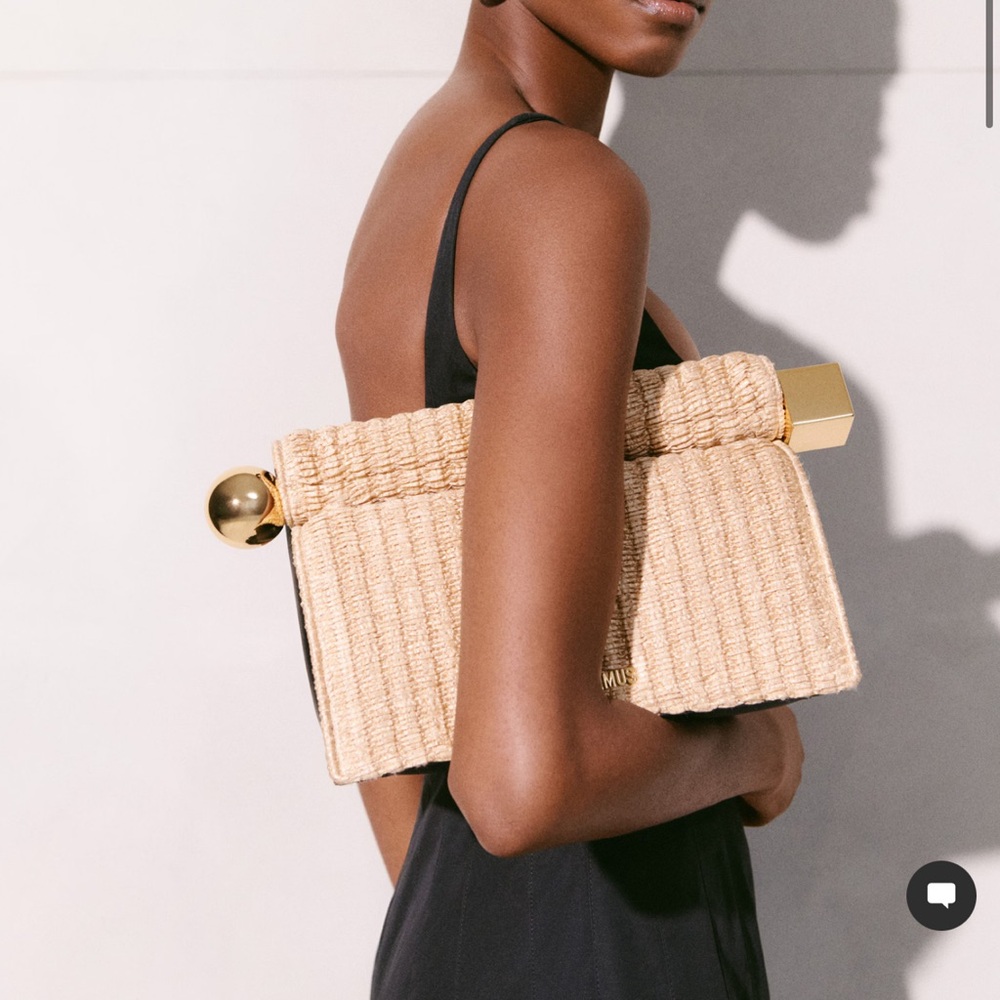 JACQUEMUS Le Rond Carré Raffia Clutch - GOOD CONDITION - Picture 10 of 10